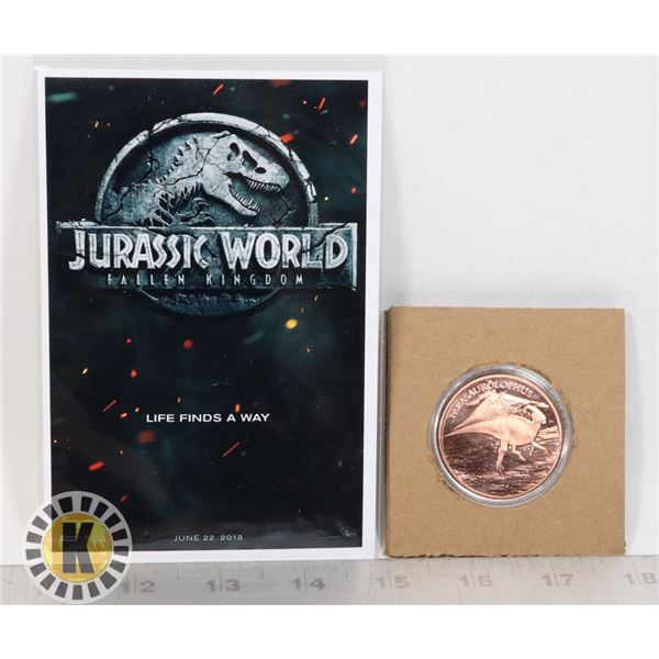 4" BY 6" SILK POSTER W/ 1 OZ COPPER COIN