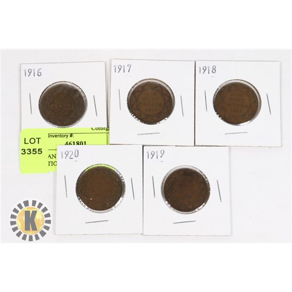 CANADIAN FIVE LARGE PENNY COLLECTION