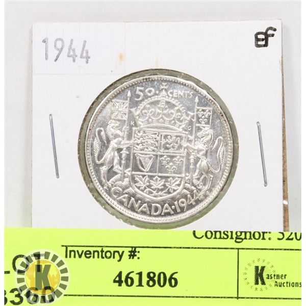 1944 CANADIAN SILVER FIFTY CENT COIN
