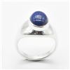 Image 3 : SILVER LAPIS(4.35CT)  RHODIUM PLATED MENS RING