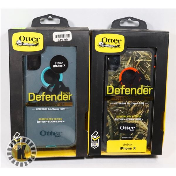LOT OF TWO NEW IPHONE X OTTER HEAVY DUTY CASES