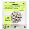 Image 1 : VINTAGE STYLE BROOCH RHINESTONE FLOWER