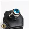 Image 1 : 6)  LAB CREATED LONDON BLUE ROUND TOPAZ