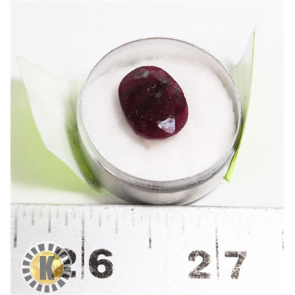 7)  NATURAL OVAL 16.6 CT RUBY GEMSTONE,  READY