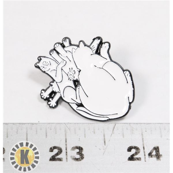 NEW HEART SHAPE KITTY PIN