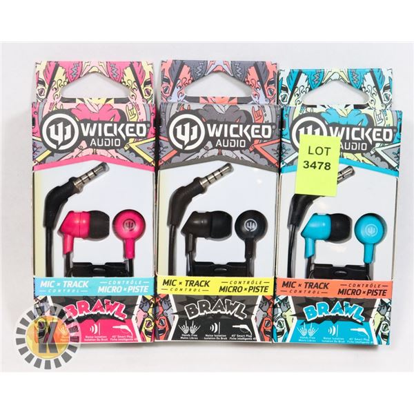 BUNDLE OF 3 WICKED AUDIO BRAWL