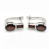Image 5 : SILVER GARNET(3.6CT) RHODIUM PLATED EARRINGS