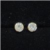 Image 4 : 14K YELLOW GOLD CUBIC ZIRCONIA EARRINGS
