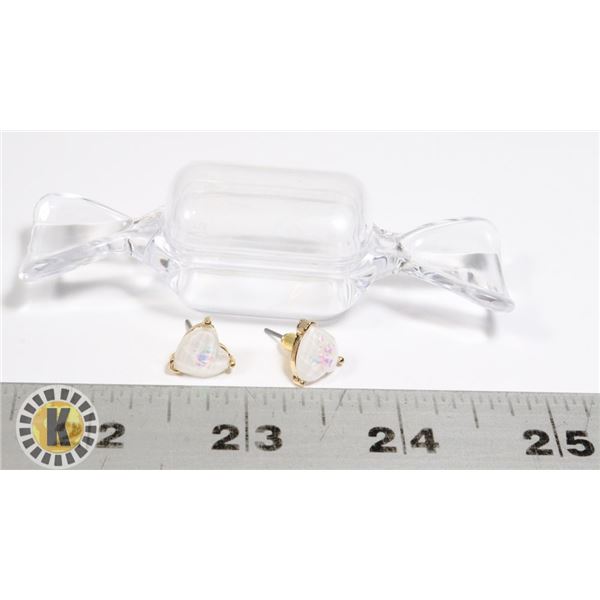 NEW SHIMMERING HEART SHAPED EARRINGS