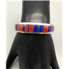 Image 8 : Coral and Lapis Inlay Bracelet by Ray Tracey