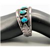 Image 8 : Mid-Century Turquoise and Sterling Silver Cuff Bracelet