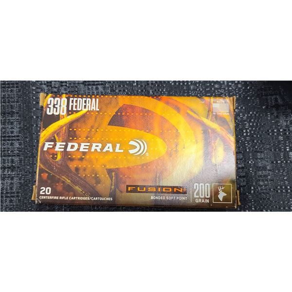 FEDERAL FUSION .338 200 GRAIN BONDED SOFT TIP