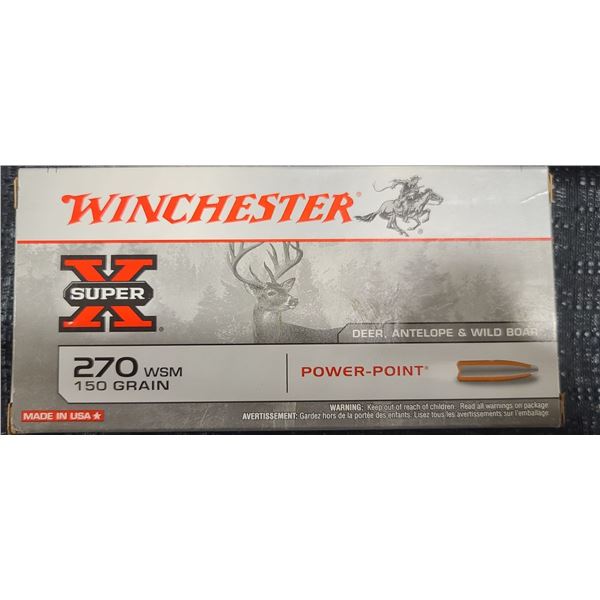WINCHESTER SUPER X .270 WSM 150 GRAIN POWER POINT