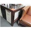 Image 2 : Wooden Table w/ Glass Top 3ft x 7ft (filing cabinets & items on top are not included)