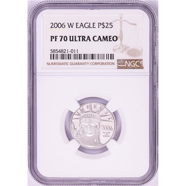 2006-W $25 Proof American Platinum Eagle Coin PCGS PF70 Ultra Cameo
