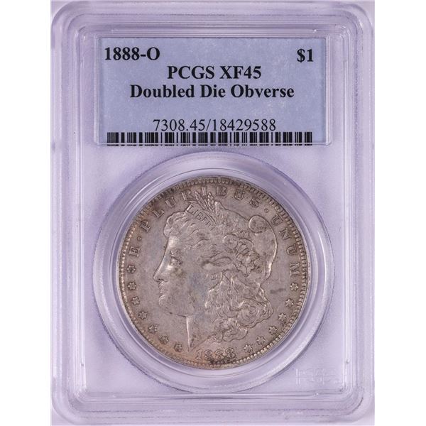 1888-O Doubled Die Obverse $1 Morgan Silver Dollar Coin PCGS XF45
