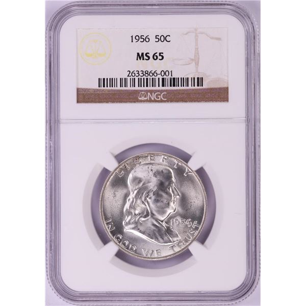 1956 Franklin Half Dollar Coin NGC MS65