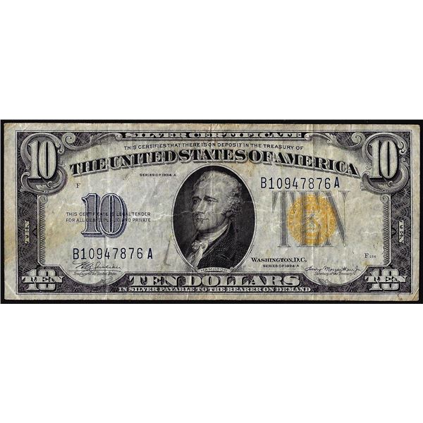 1934A $10 North Africa WWII Emergency Issue Silver Certificate Note