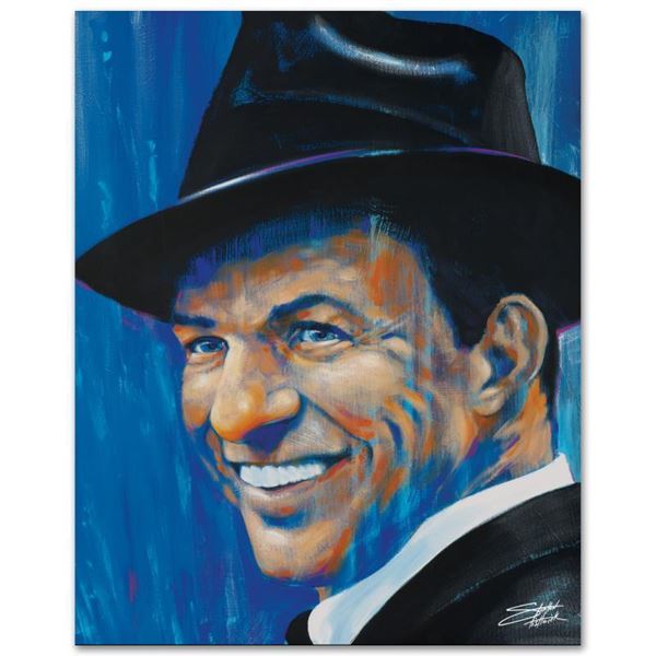 Stephen Fishwick "Old Blue Eyes" Limited Edition Giclee On Canvas