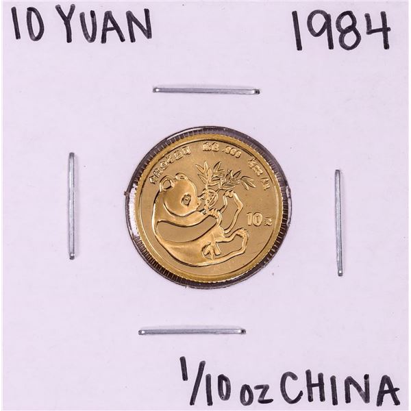 1984 China 10 Yuan 1/10 oz. Panda Gold Coin
