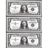 Image 1 : Lot of (3) Consecutive Uncirculated 1957 $1 Silver Certificate Star Notes