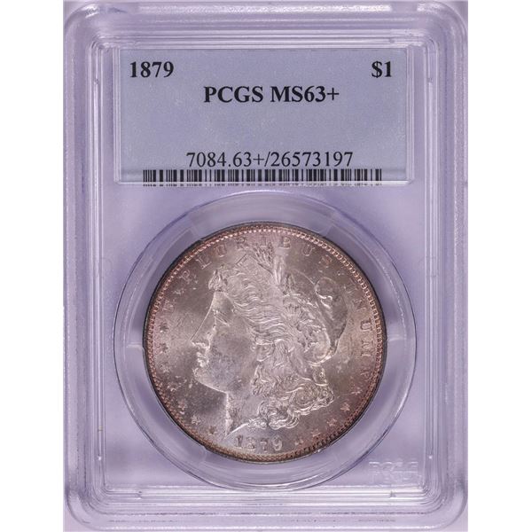 1879 $1 Morgan Silver Dollar Coin PCGS MS63+