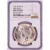 Image 1 : 1921 High Relief $1 Peace Silver Dollar Coin NGC Unc Details