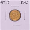 Image 1 : 1873 $2 1/2 Liberty Head Quarter Eagle Gold Coin