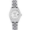 Image 2 : Rolex Ladies Stainless Steel Silver Diamond Oyster Perpetual Datejust