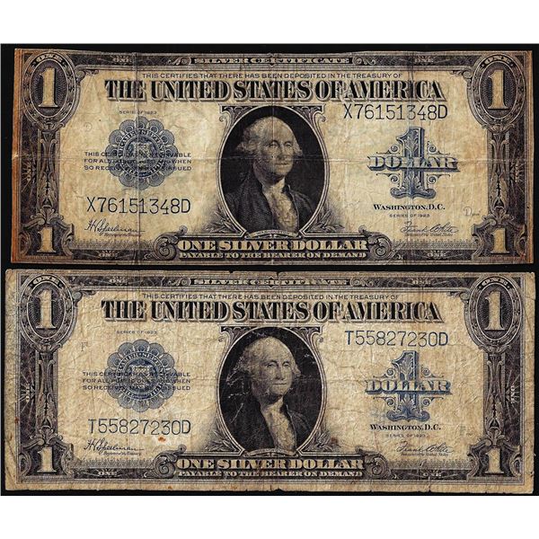 Lot of (2) 1923 $1 Silver Certificate Notes