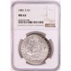 Image 1 : 1881-S $1 Morgan Silver Dollar Coin NGC MS63 Great Toning