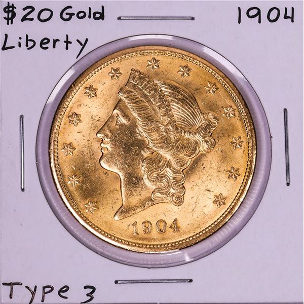 1904 $20 Liberty Head Double Eagle Gold Coin