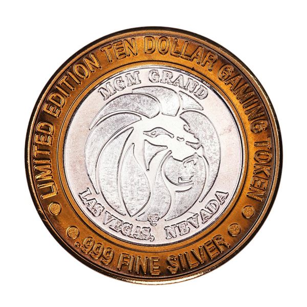 .999 Silver MGM Grand Las Vegas $10 Casino Limited Edition Gaming Token