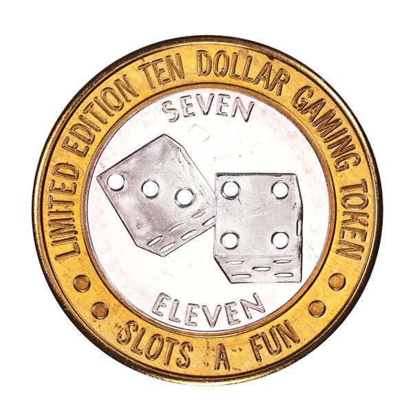 .999 Silver Slots A Fun Casino Las Vegas, NV $10 Limited Edition Casino Gaming Token
