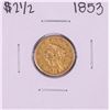 Image 1 : 1853 $2 1/2 Liberty Head Quarter Eagle Gold Coin