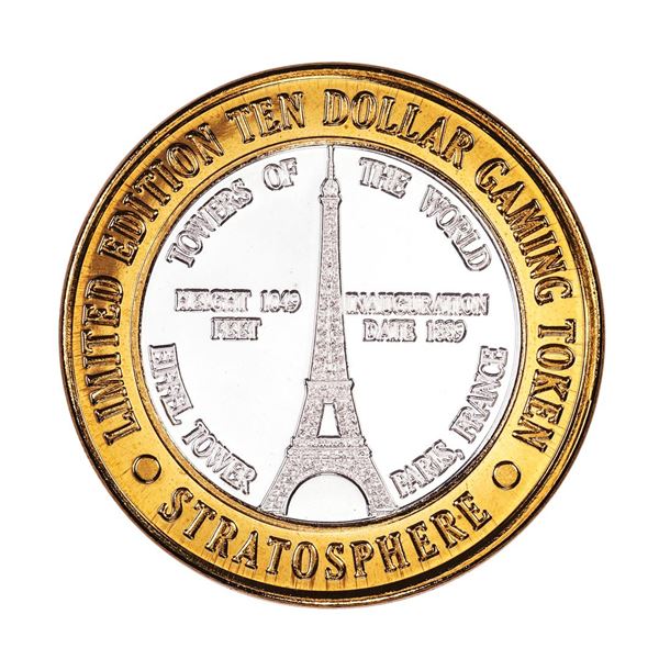 .999 Silver Stratosphere Las Vegas, Nevada $10 Casino Limited Edition Gaming Token