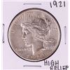 Image 1 : 1921 High Relief $1 Peace Silver Dollar Coin