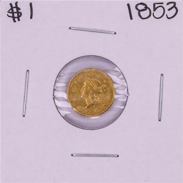 1853 $1 Liberty Head Gold Dollar Coin