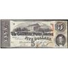 Image 1 : 1863 $5 The Confederate States of America Note