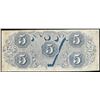 Image 2 : 1863 $5 The Confederate States of America Note