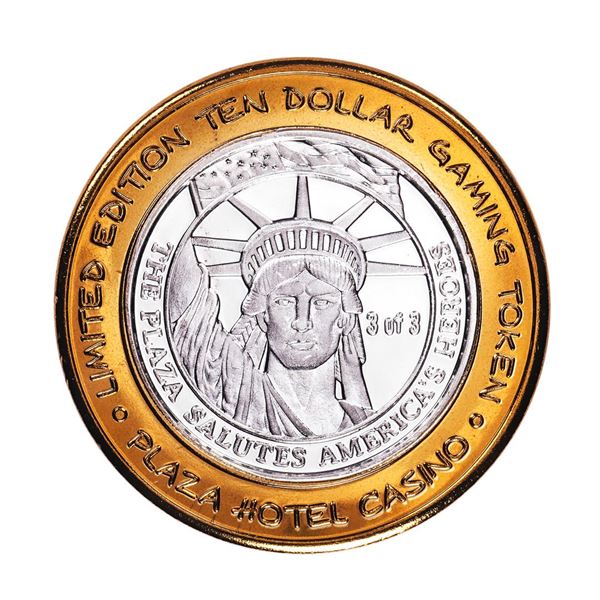 .999 Silver Plaza Hotel & Casino Las Vegas, NV $10 Limited Edition Gaming Token