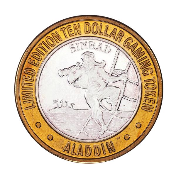 .999 Silver Aladdin Resort Casino $10 Limited Edition Casino Gaming Token