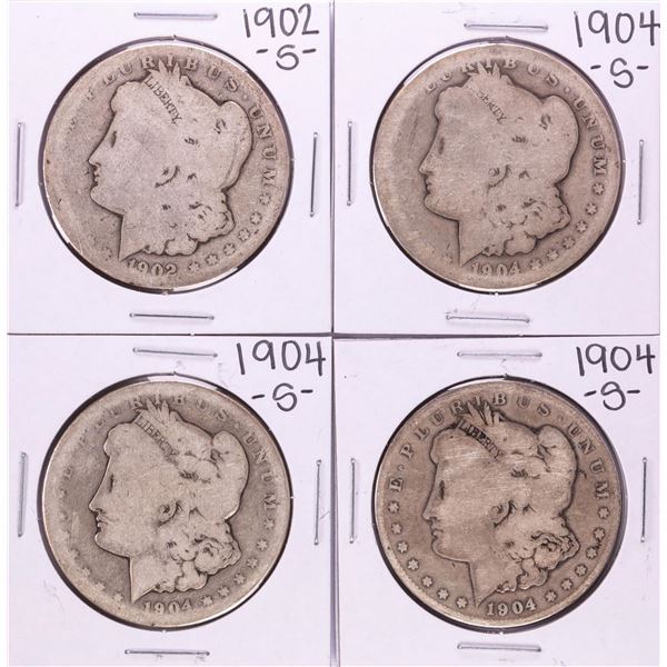 Lot of 1902-S & 1904-S $1 Morgan Silver Dollar Coins