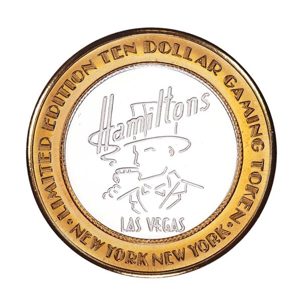 .999 Fine Silver New York New York Las Vegas, Nevada $10 Limited Edition Gaming Token