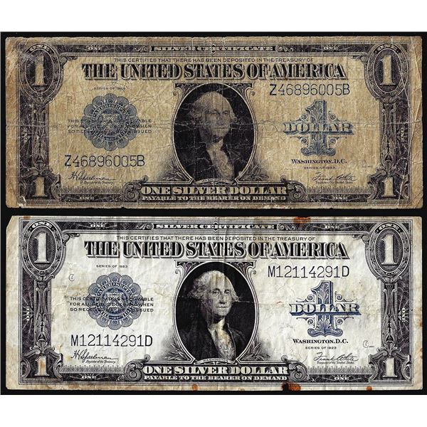Lot of (2) 1923 $1 Silver Certificate Notes