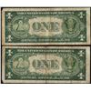 Image 2 : Lot of (2) 1935A $1 North Africa WWII Emergency Issue Silver Certificate Notes