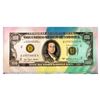 Image 1 : Steve Kaufman (1960-2010) "Kaufman $100" Original Mixed Media On Canvas