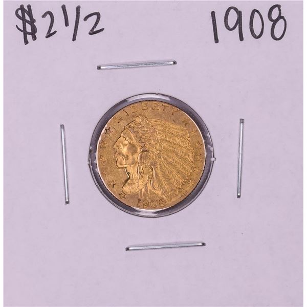 1908 $2 1/2 Indian Head Quarter Eagle Gold Coin