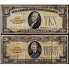 Image 1 : Lot of 1928 $10 & $20 Gold Certificate Notes