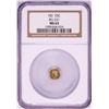 Image 1 : ND BG-221 California Fractional Gold Quarter Coin NGC MS63